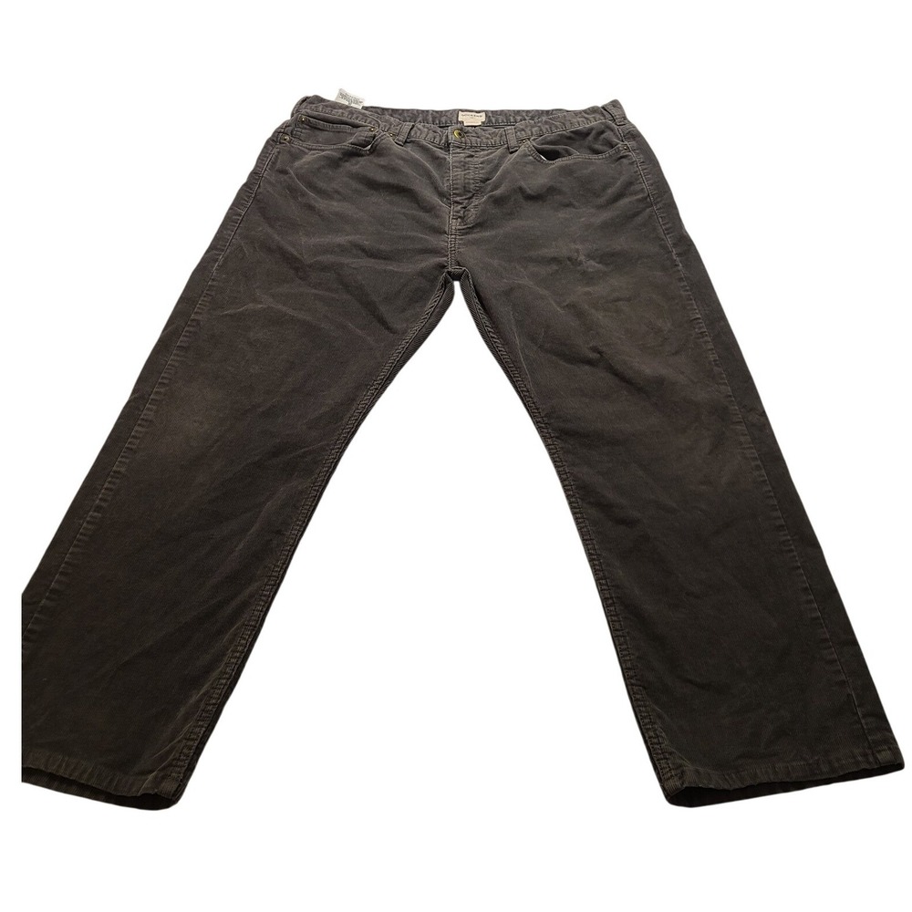 Dockers Men's 38x32 Grayā Corduroy Pants Straight Fit Charcoal 5-Pocket Cotton